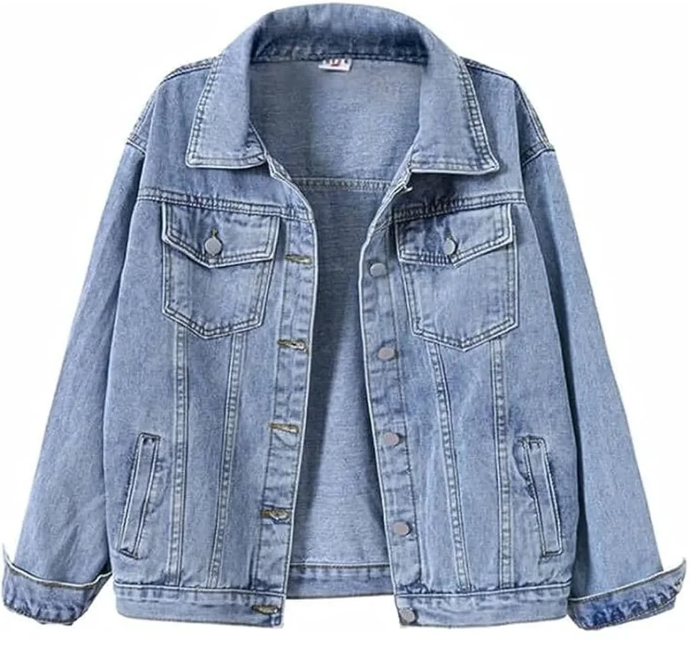 New Fashion Laser Printing Denim Jacket for Men's 100% Cotton Street Style Casual Men's Denim Jackets Breathable - Image 2