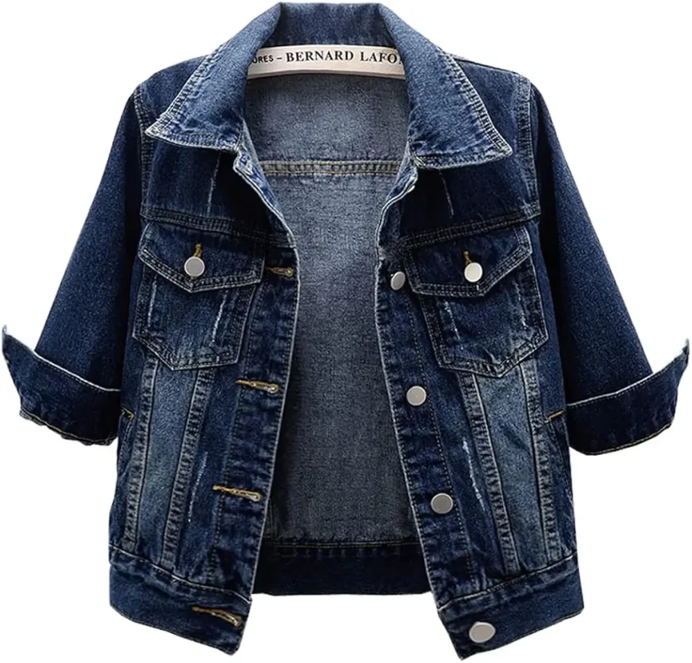 Plain Women Denim Jackets Stylish Top Quality Long Sleeve Fashion Wear Denim Jeans Jackets for Sale - Image 5